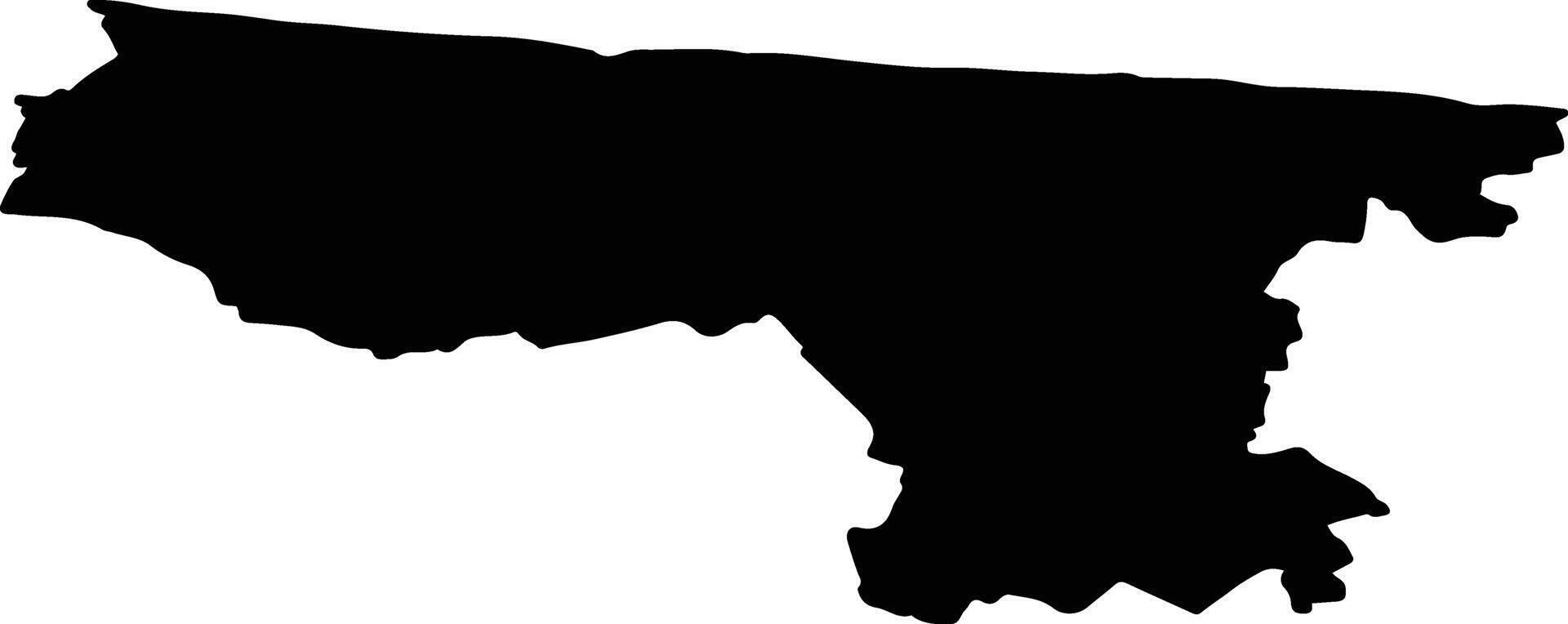 powiat bartoszycki Poland silhouette map vector