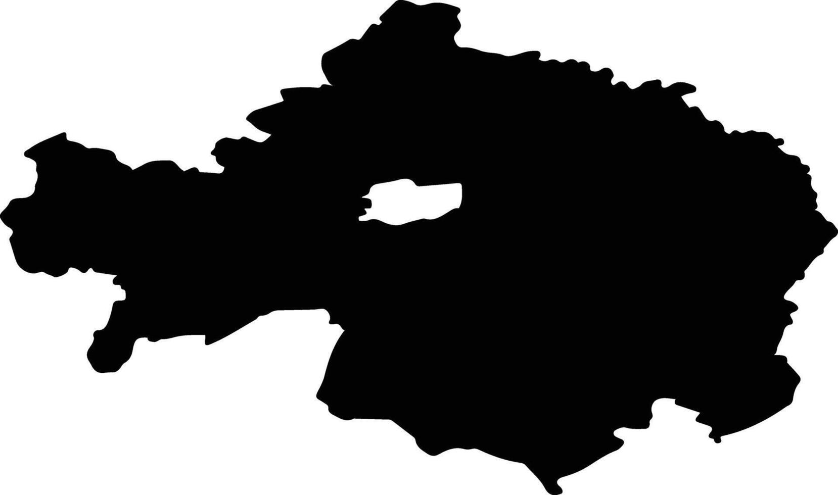powiat bialski Poland silhouette map vector