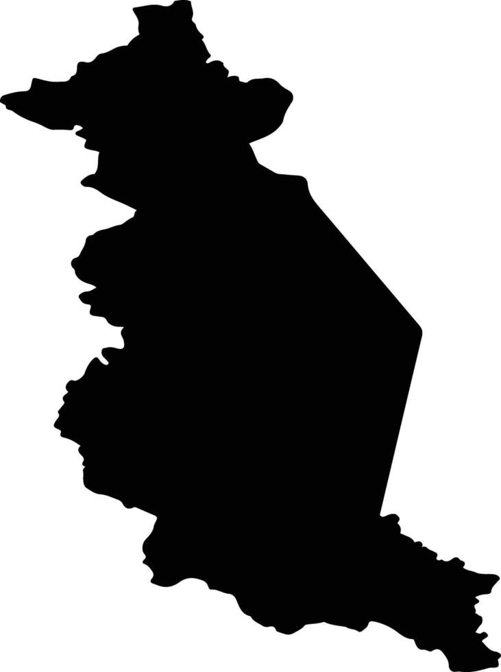 powiat bieszczadzki Poland silhouette map vector