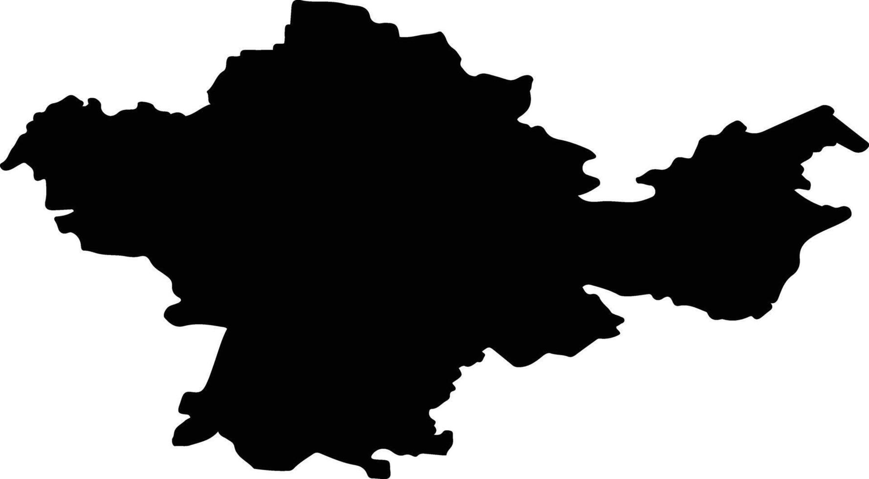 powiat chojnicki Poland silhouette map vector