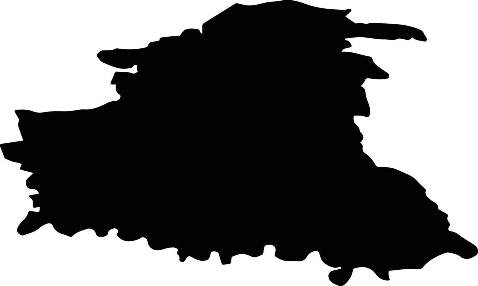 powiat chrzanowski Poland silhouette map vector
