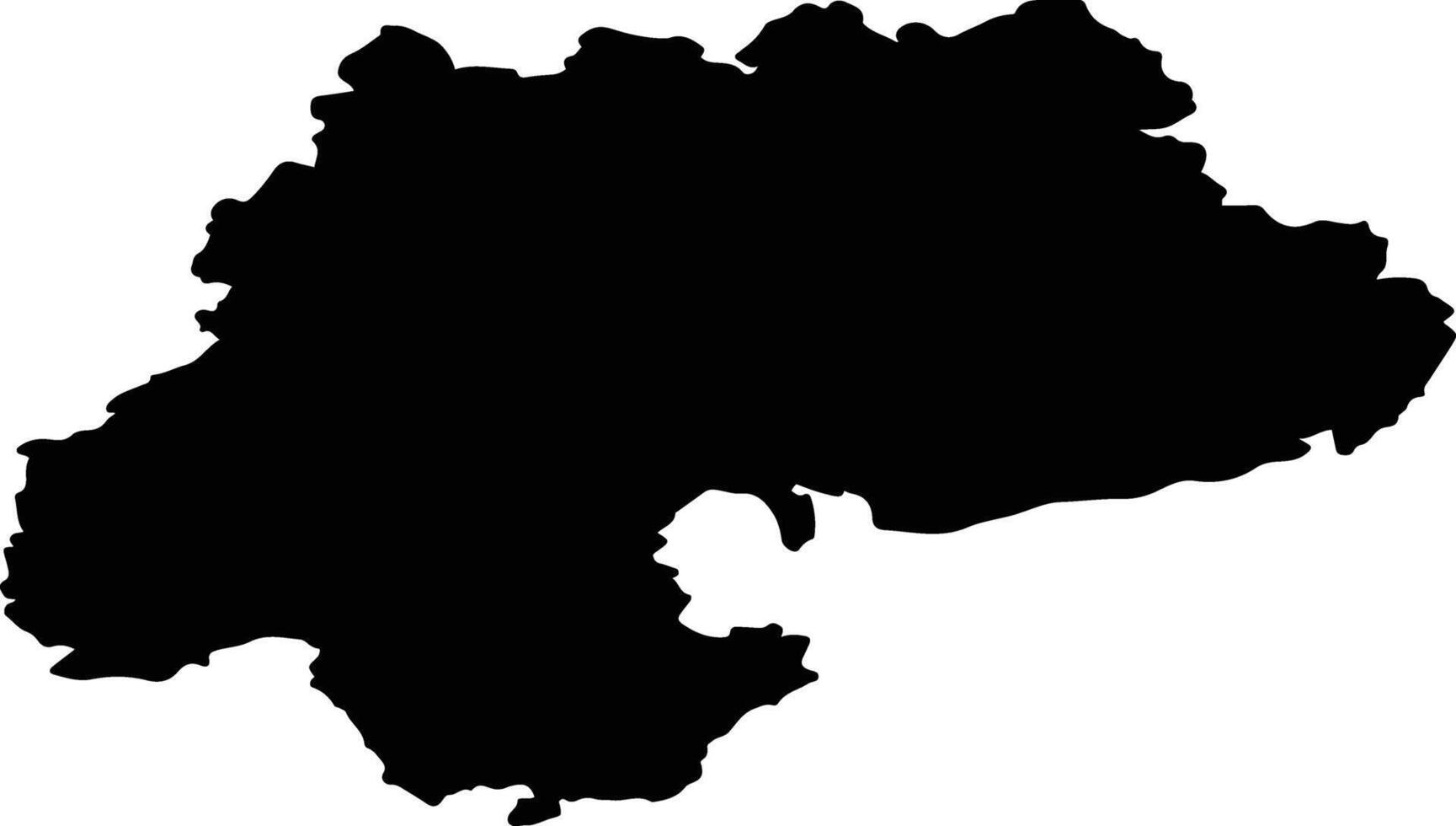 powiat drawski Poland silhouette map vector