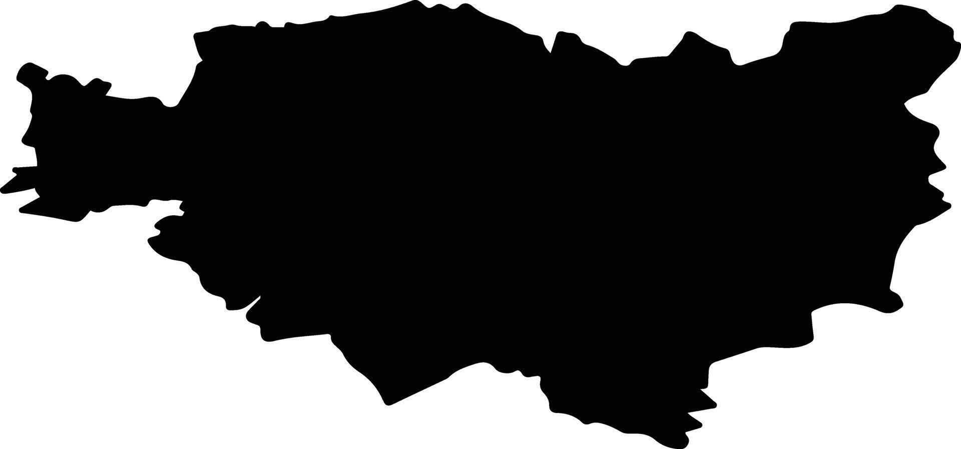 powiat grodziski Poland silhouette map vector