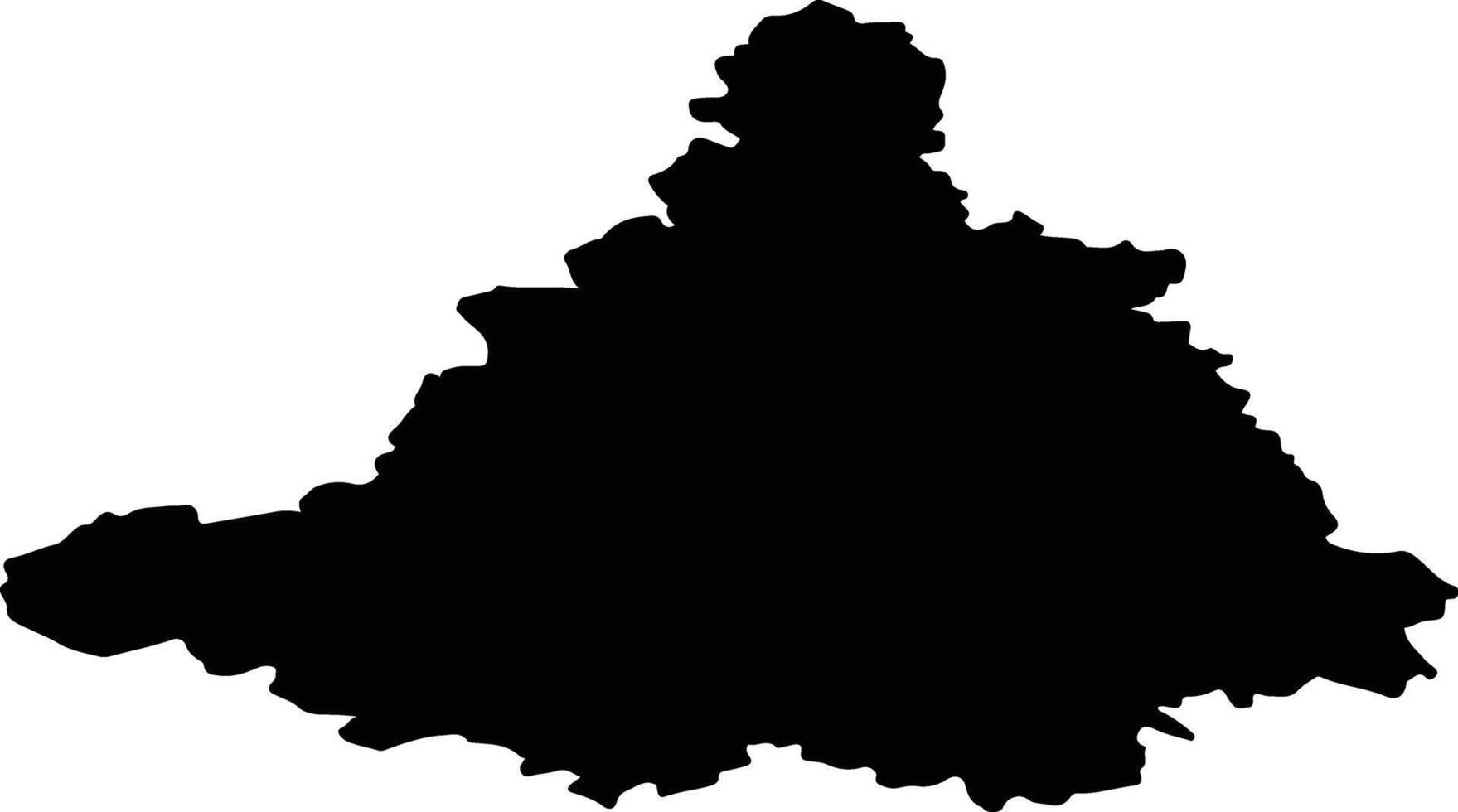powiat ciechanowski Poland silhouette map vector