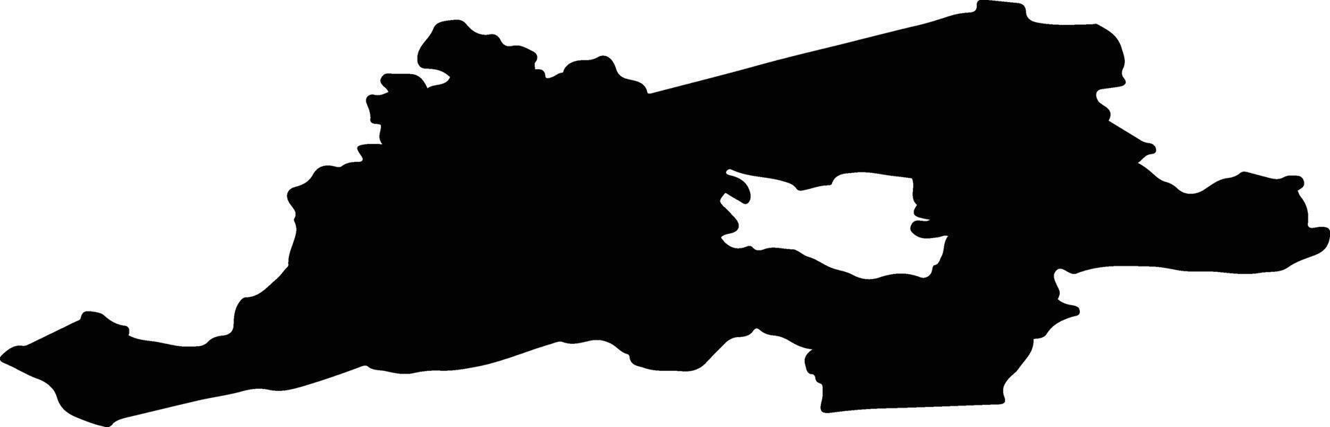 powiat gorzowski Poland silhouette map vector