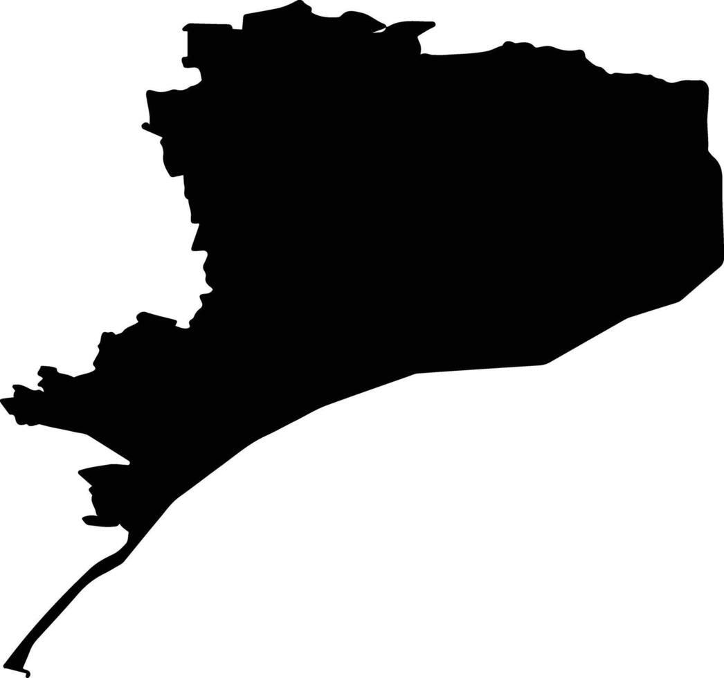 powiat hajnowski Poland silhouette map vector