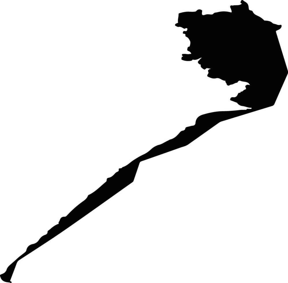 powiat hrubieszowski Poland silhouette map vector