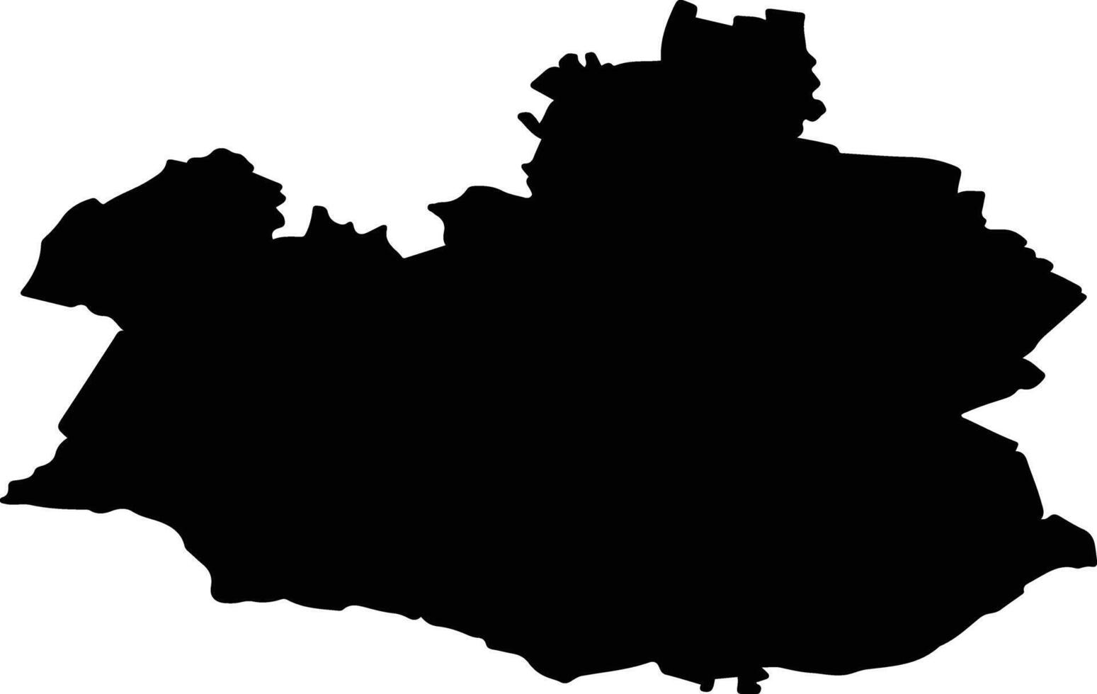 powiat janowski Poland silhouette map vector