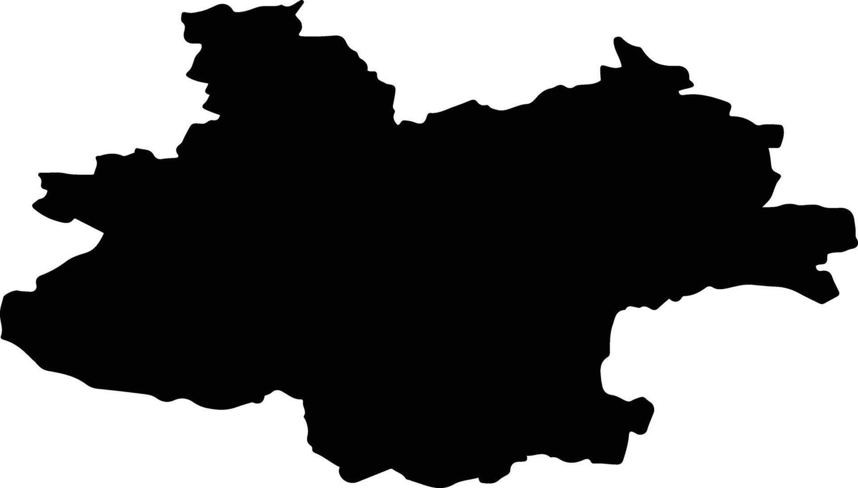 powiat kolski Poland silhouette map vector