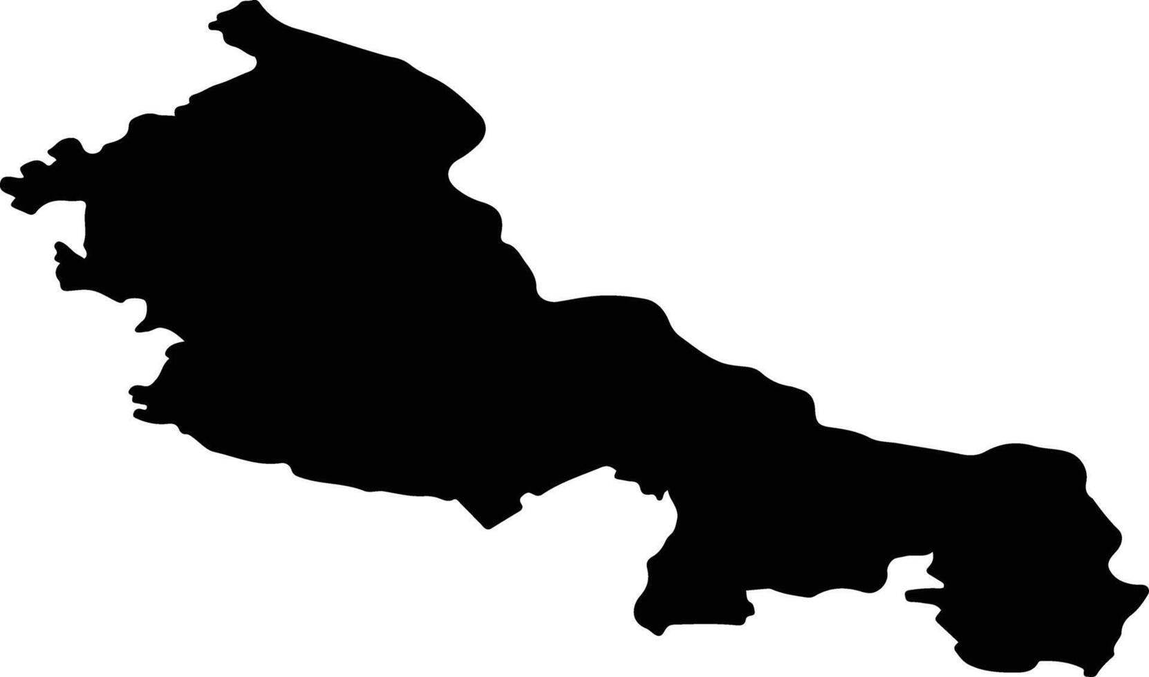 powiat kozienicki Poland silhouette map vector