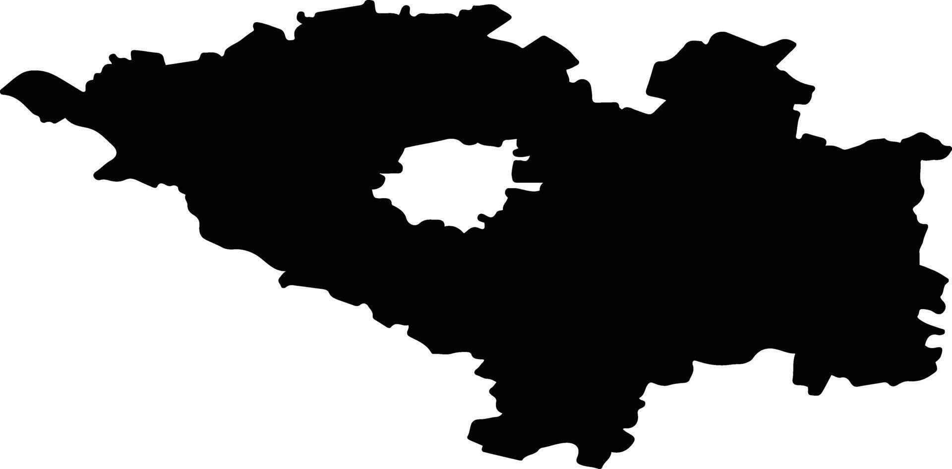 powiat kielecki Poland silhouette map vector
