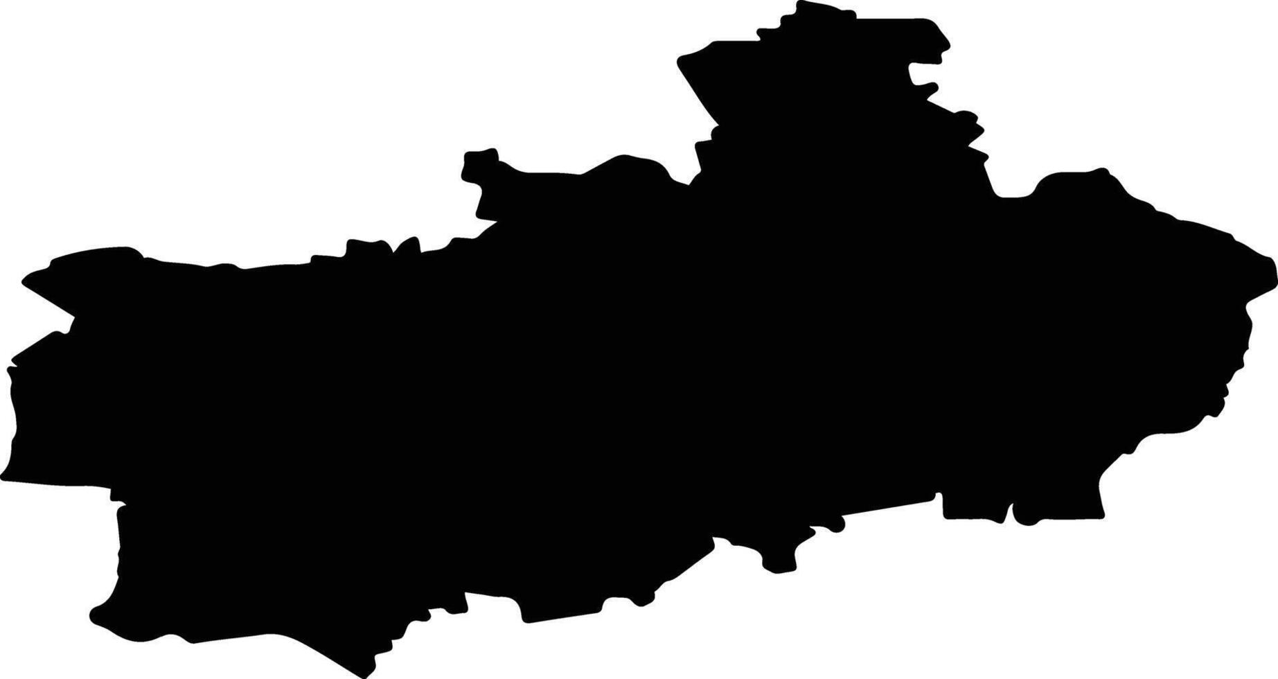 powiat konecki Poland silhouette map vector