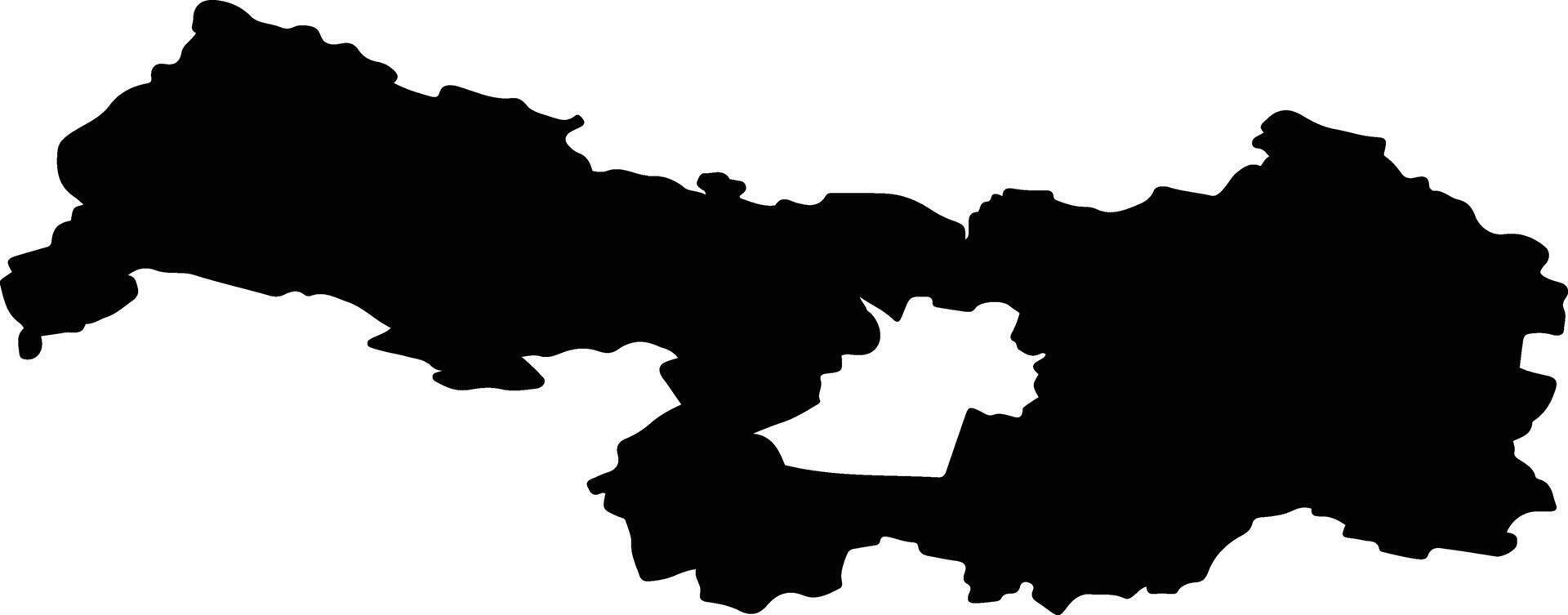 powiat legnicki Poland silhouette map vector