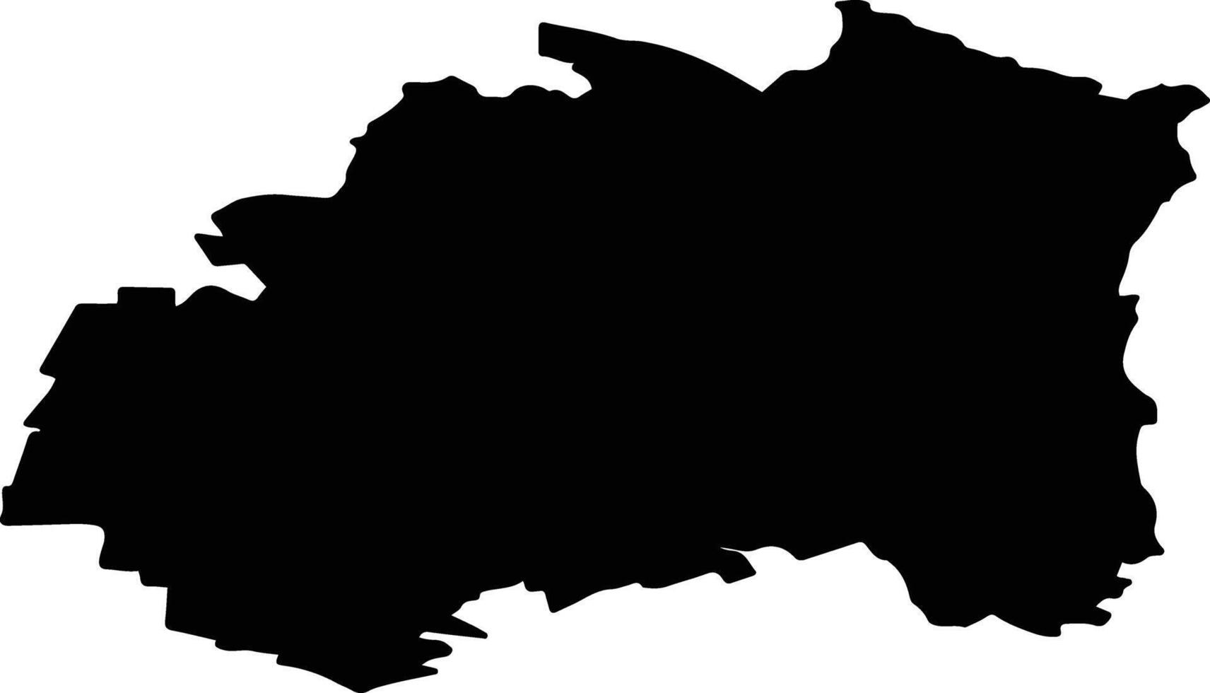powiat lipski Poland silhouette map vector