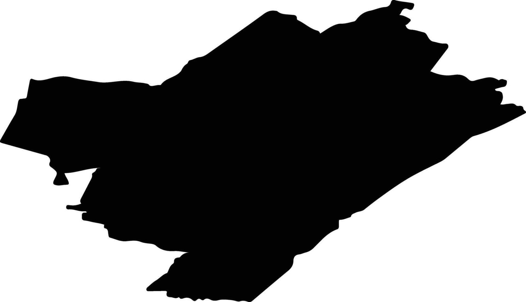 powiat lubaczowski Poland silhouette map vector