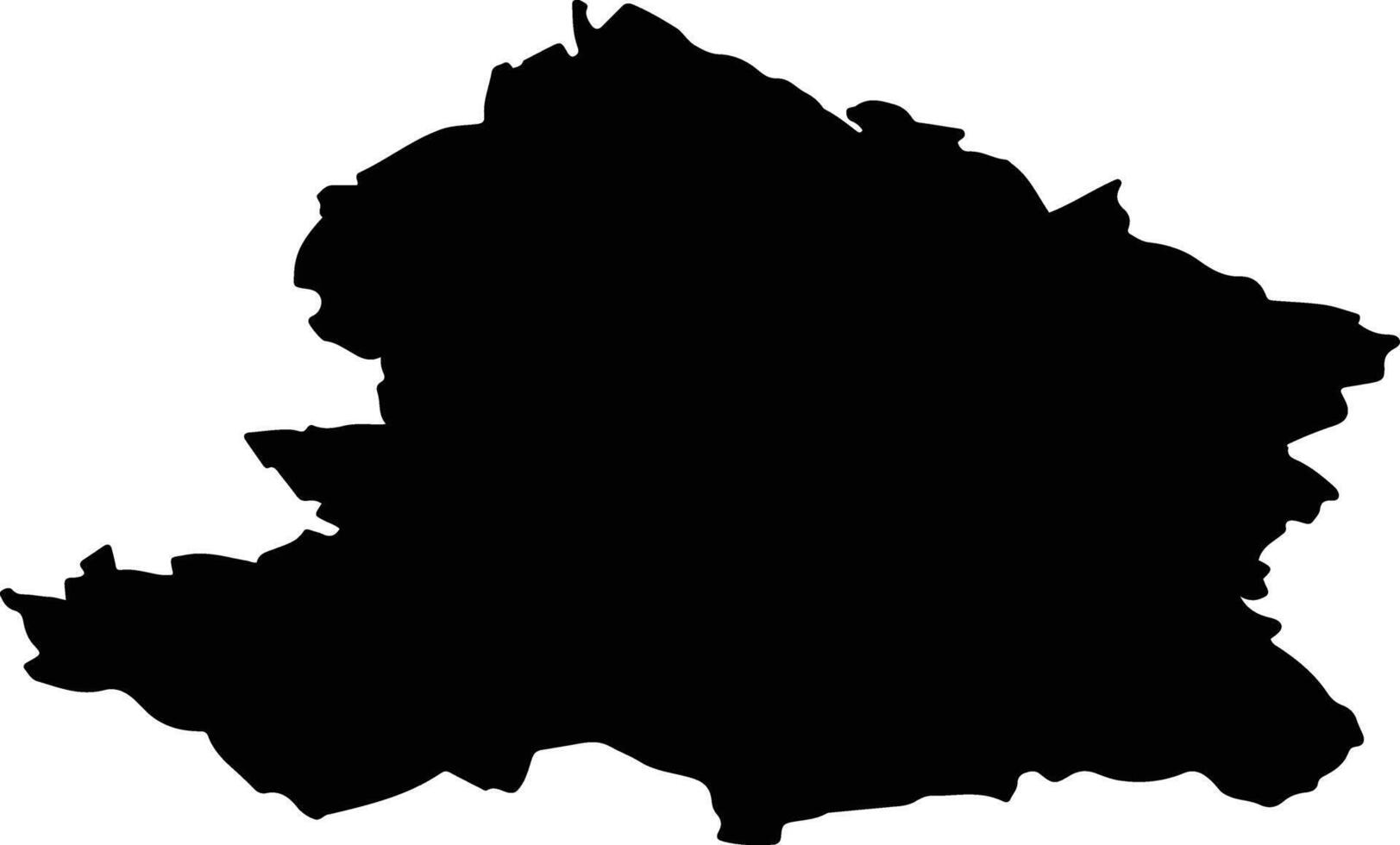 powiat makowski Poland silhouette map vector