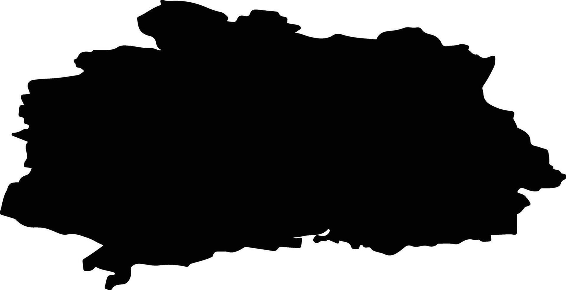 powiat miechowski Poland silhouette map vector