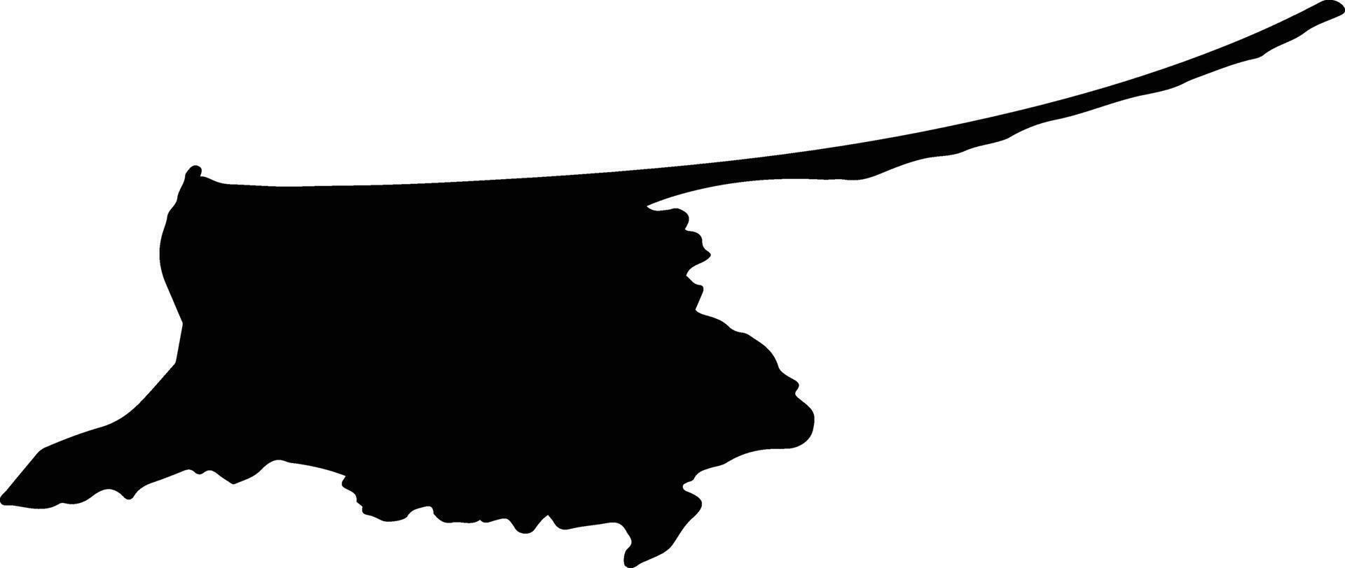 powiat nowodworski Poland silhouette map vector