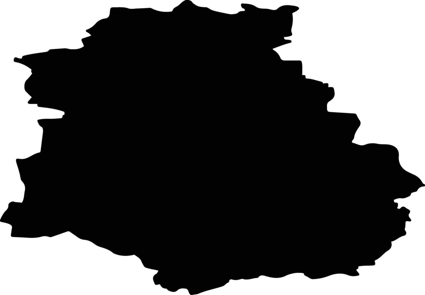 powiat nakielski Poland silhouette map vector