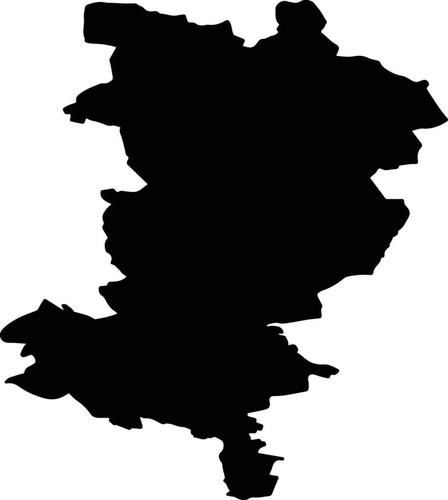 powiat oleski Poland silhouette map vector
