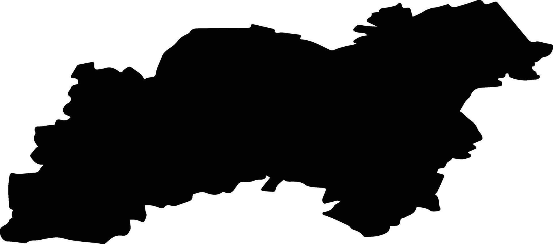 powiat ostrowiecki Poland silhouette map vector