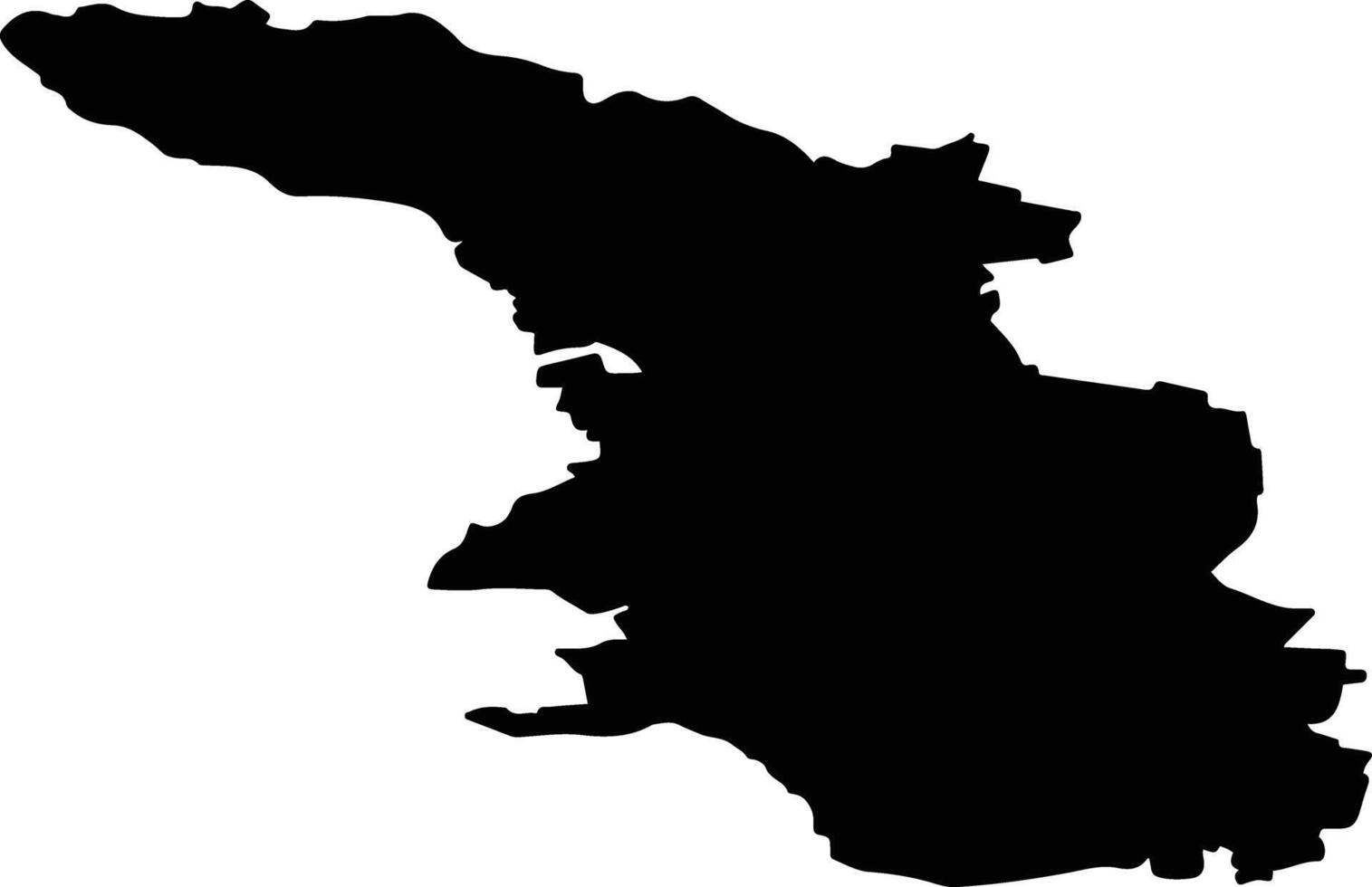 powiat pabianicki Poland silhouette map vector