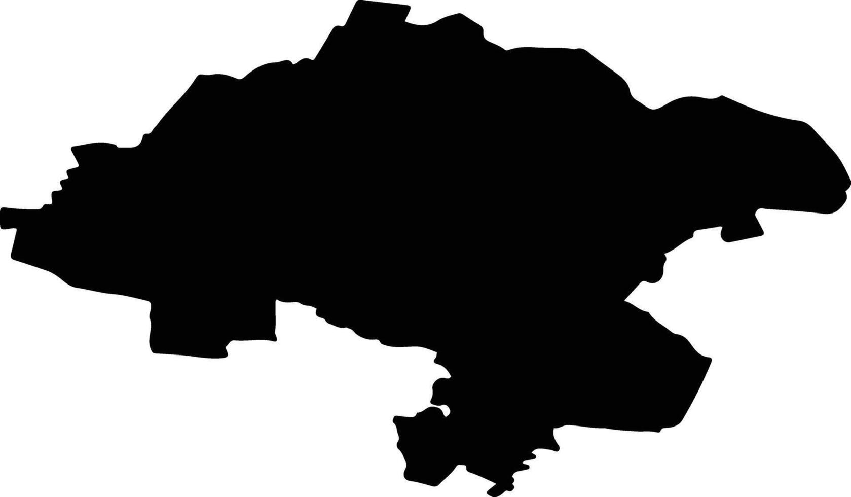 powiat parczewski Poland silhouette map vector