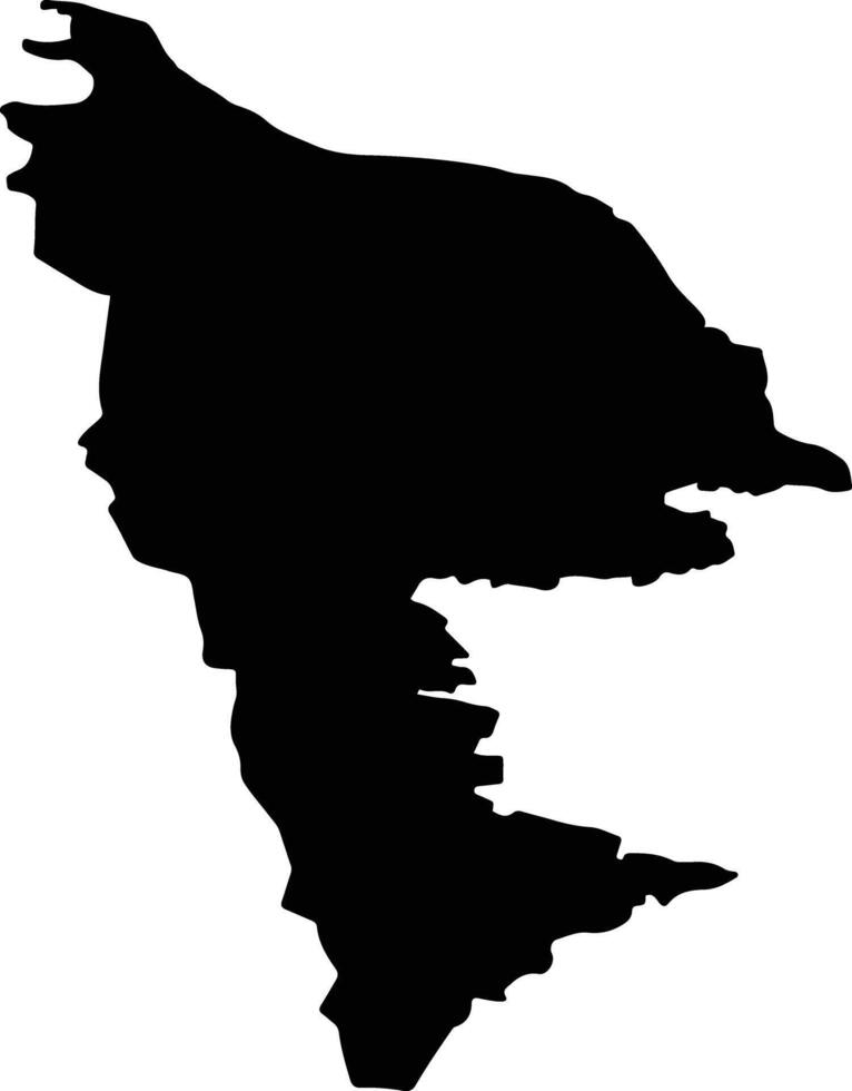 powiat policki Poland silhouette map vector
