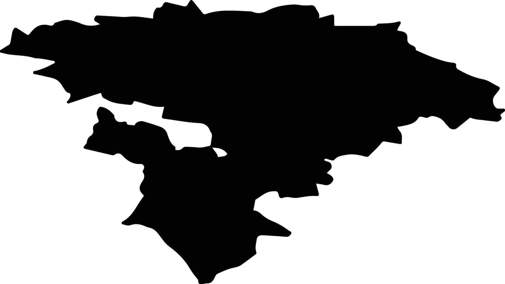 powiat pruszkowski Poland silhouette map vector