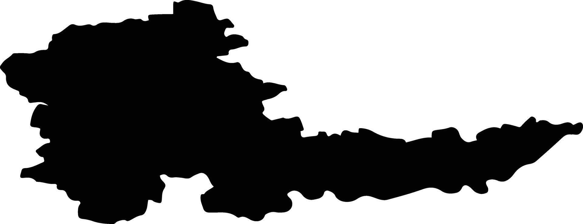 powiat proszowicki Poland silhouette map vector