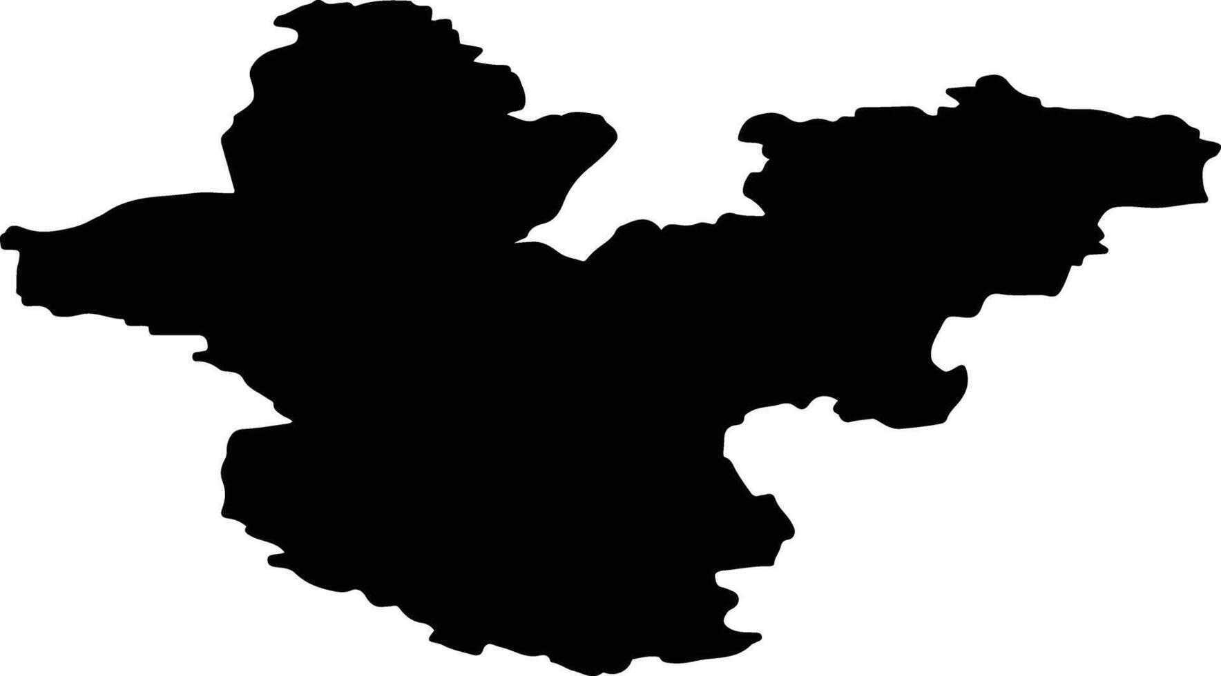 powiat polkowicki Poland silhouette map vector
