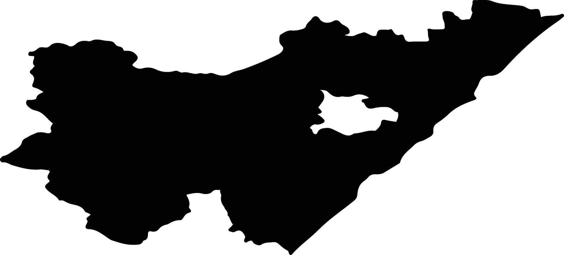 powiat przemyski Poland silhouette map vector