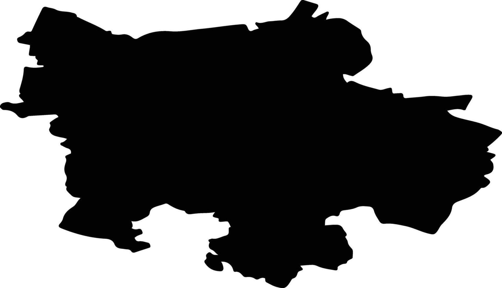 powiat pyrzycki Poland silhouette map vector