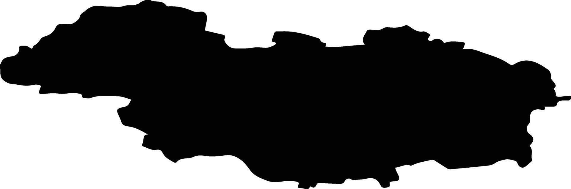 powiat rawicki Poland silhouette map vector