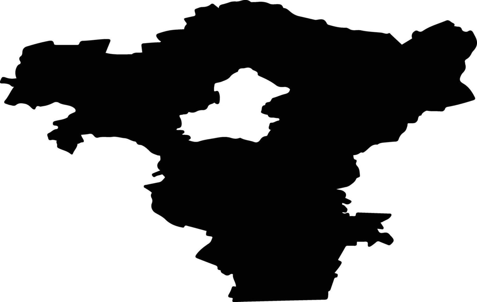 powiat radomski Poland silhouette map vector