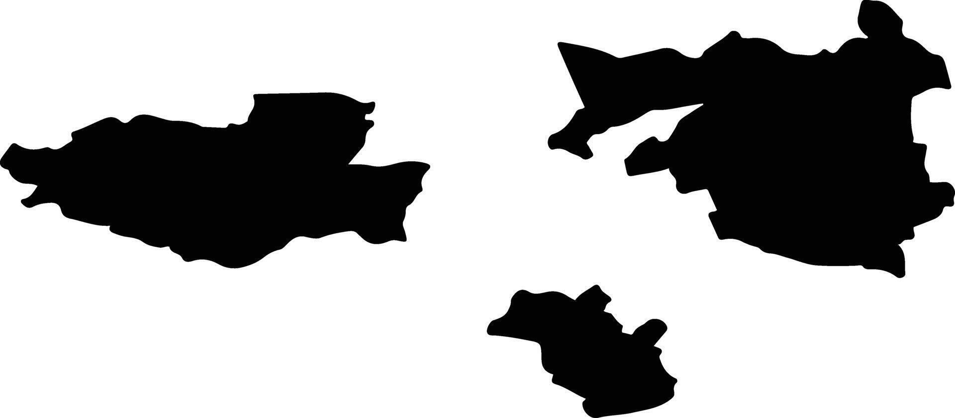 powiat rybnicki Poland silhouette map vector