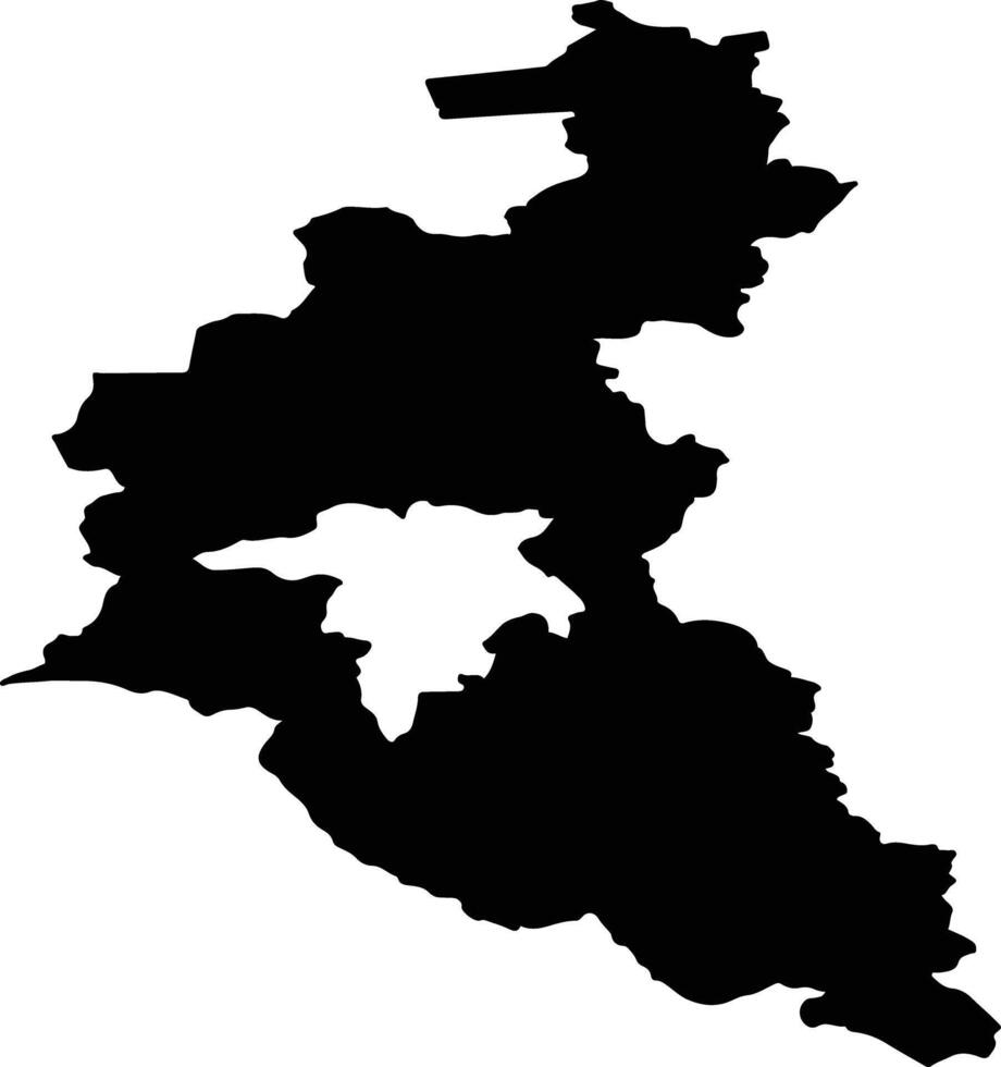 powiat rzeszowski Poland silhouette map vector