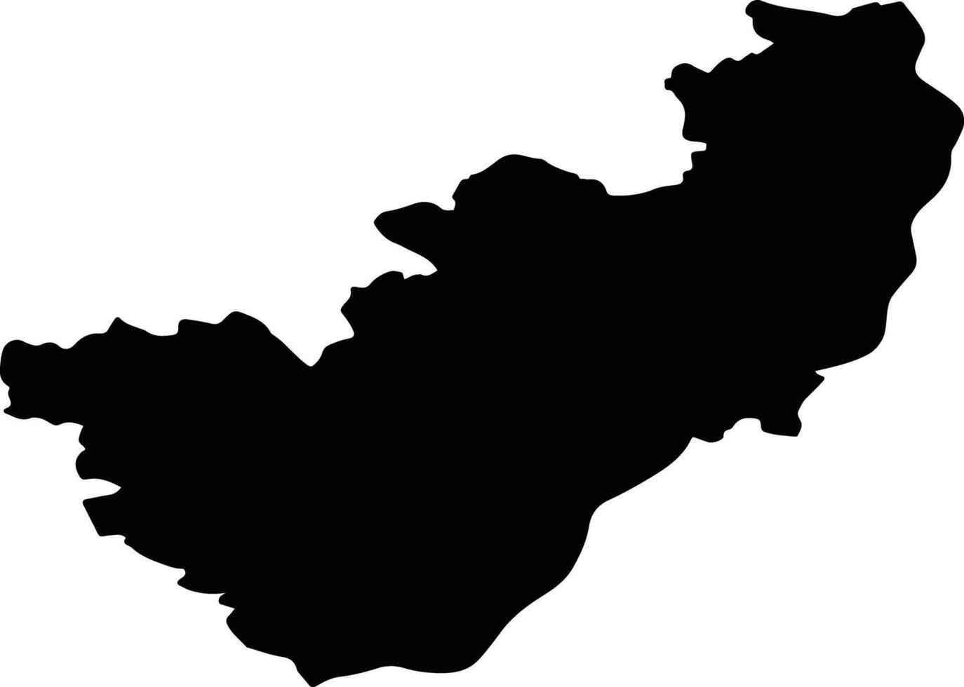 powiat sandomierski Poland silhouette map vector