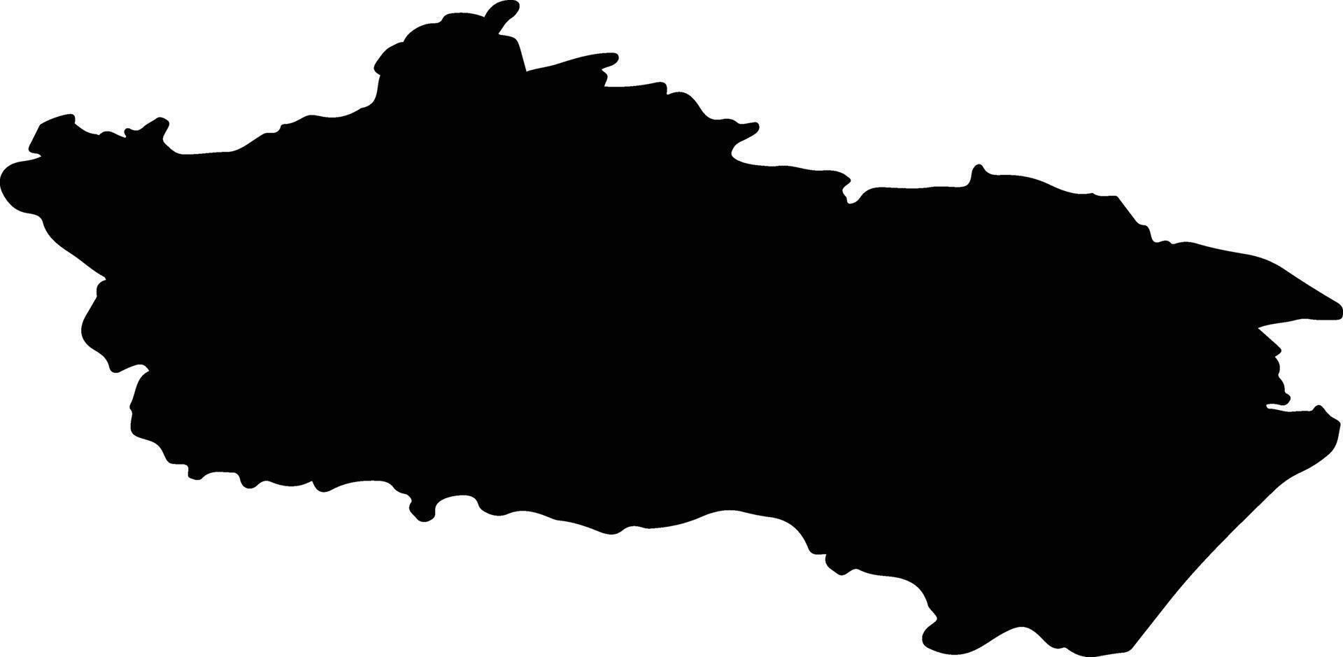 powiat siemiatycki Poland silhouette map vector