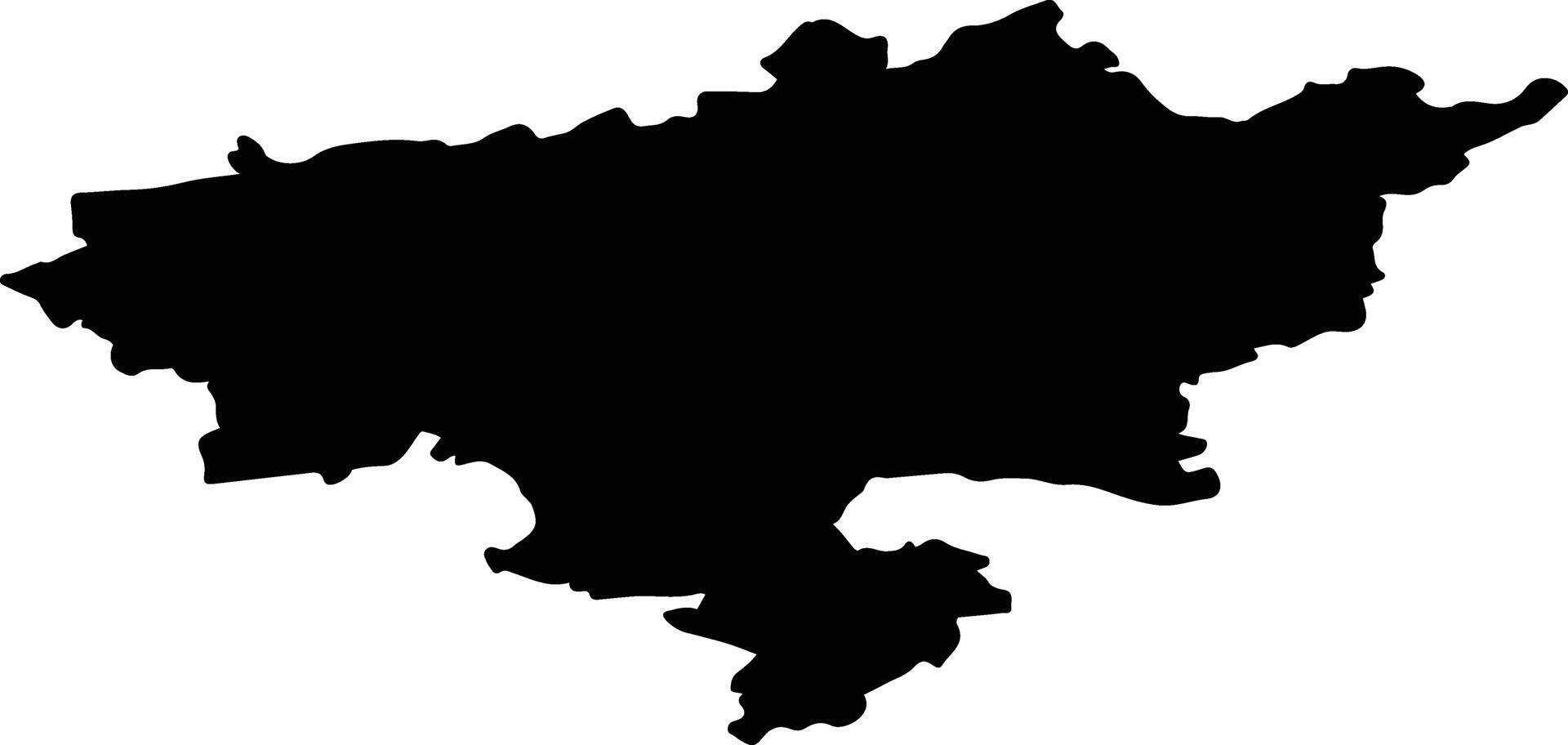 powiat stargardzki Poland silhouette map vector
