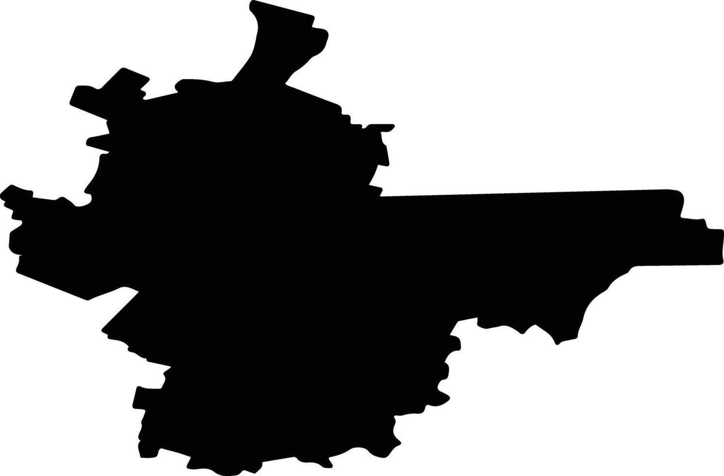 powiat starachowicki Poland silhouette map vector