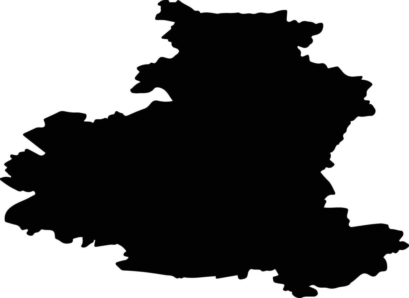 powiat starogardzki Poland silhouette map vector