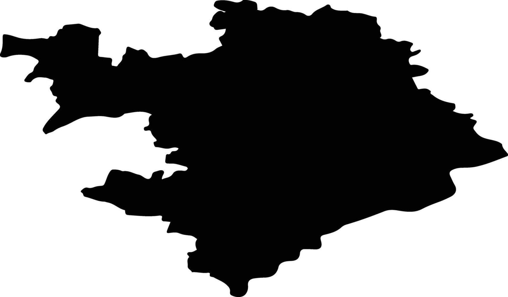 powiat staszowski Poland silhouette map vector