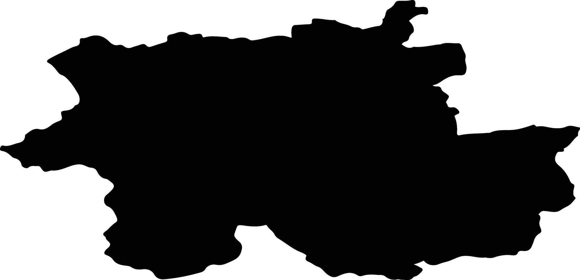 powiat suski Poland silhouette map vector