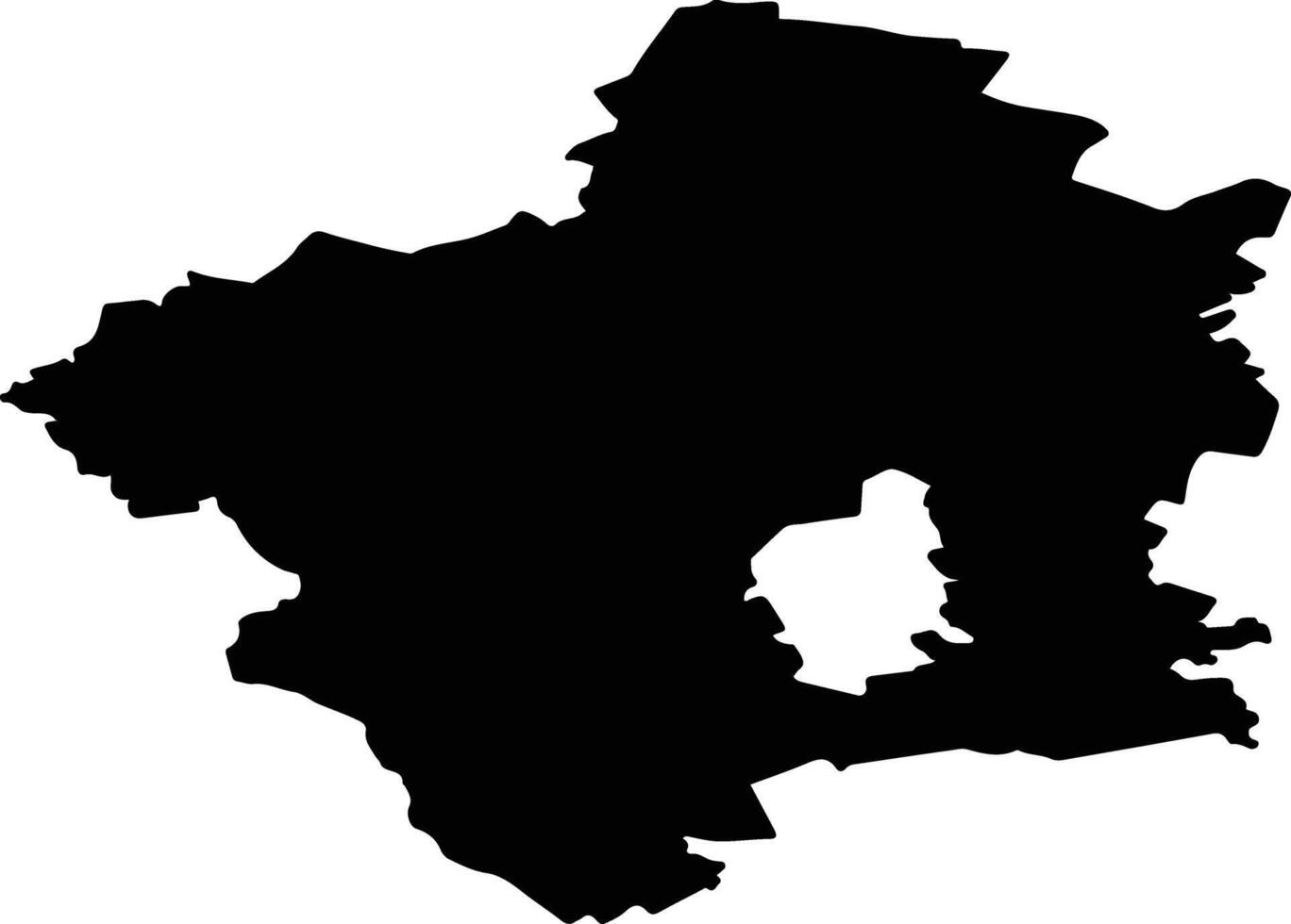 powiat suwalski Poland silhouette map vector