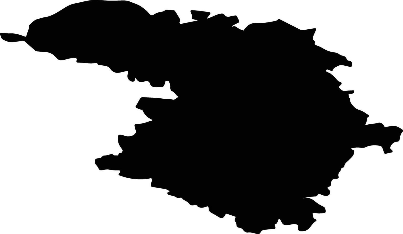 powiat szamotulski Poland silhouette map vector