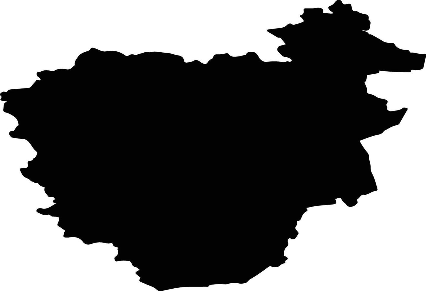 powiat szczecinecki Poland silhouette map vector