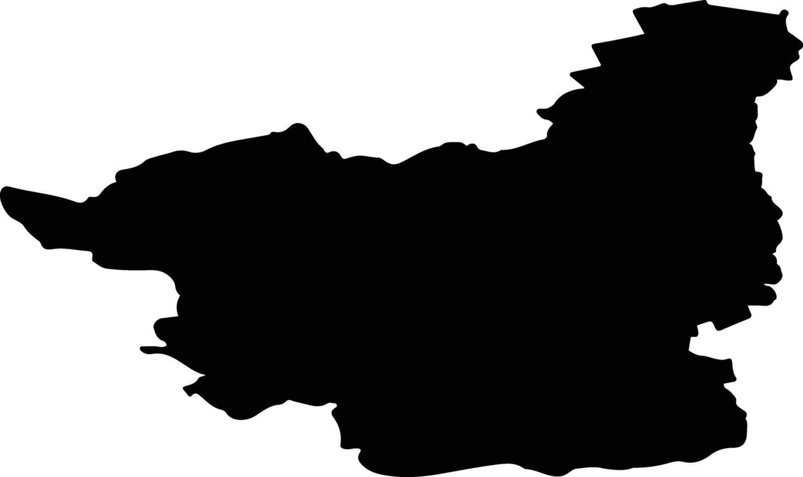 powiat strzelecko drezdenecki Poland silhouette map vector