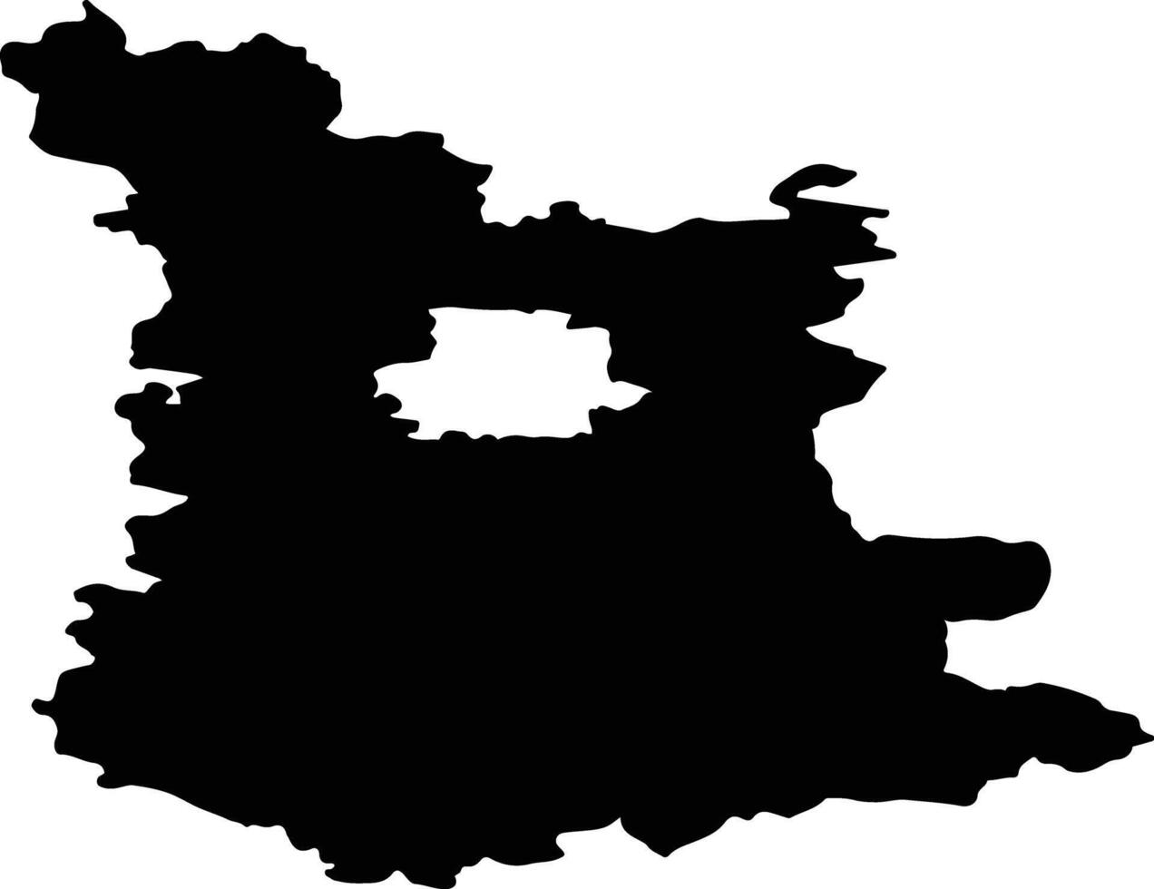 powiat tarnowski Poland silhouette map vector