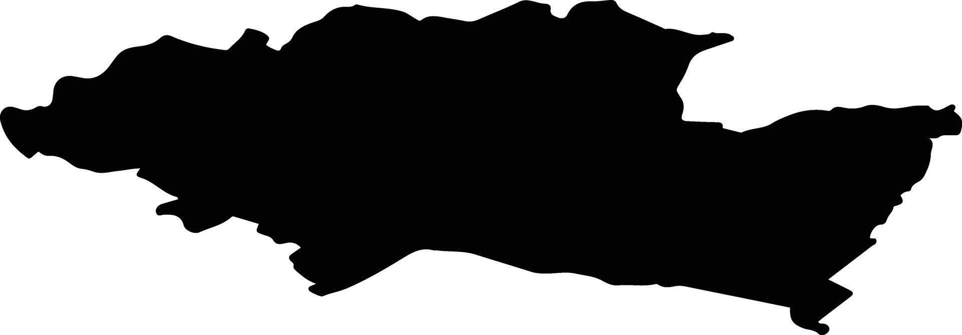 powiat sztumski Poland silhouette map vector